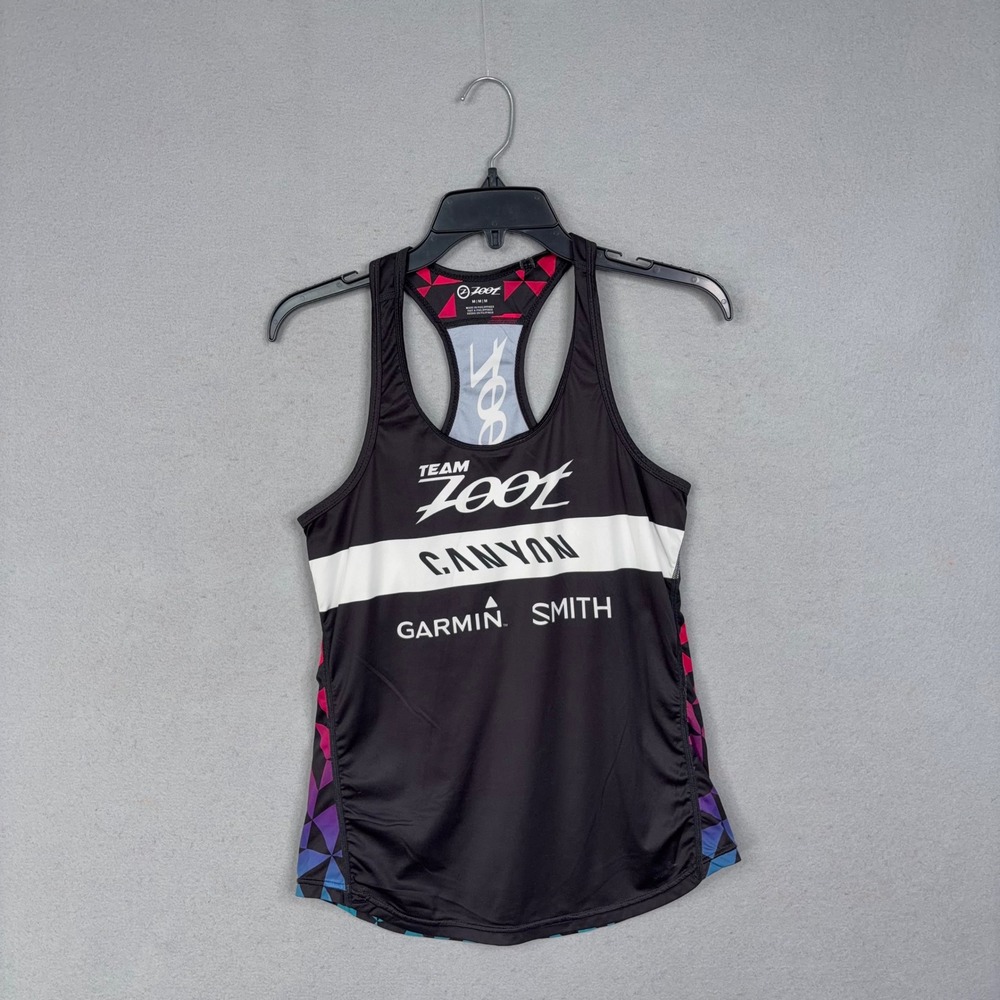 Zoot Team Canyon Tank Top Womens Medium Geometric Race Day Triathlon Cycling
